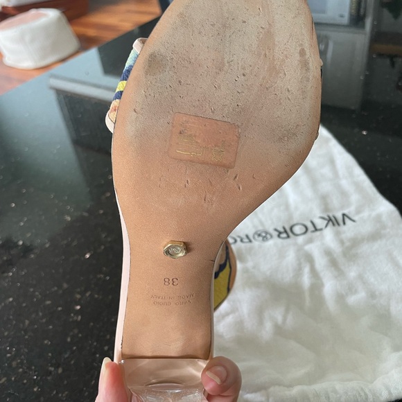 Viktor&Rolf Italian leather sandals with crystal heels size 38 - Picture 5 of 6